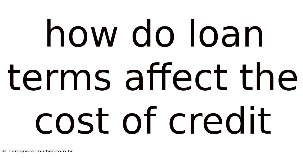 How Do Loan Terms Affect The Cost Of Credit