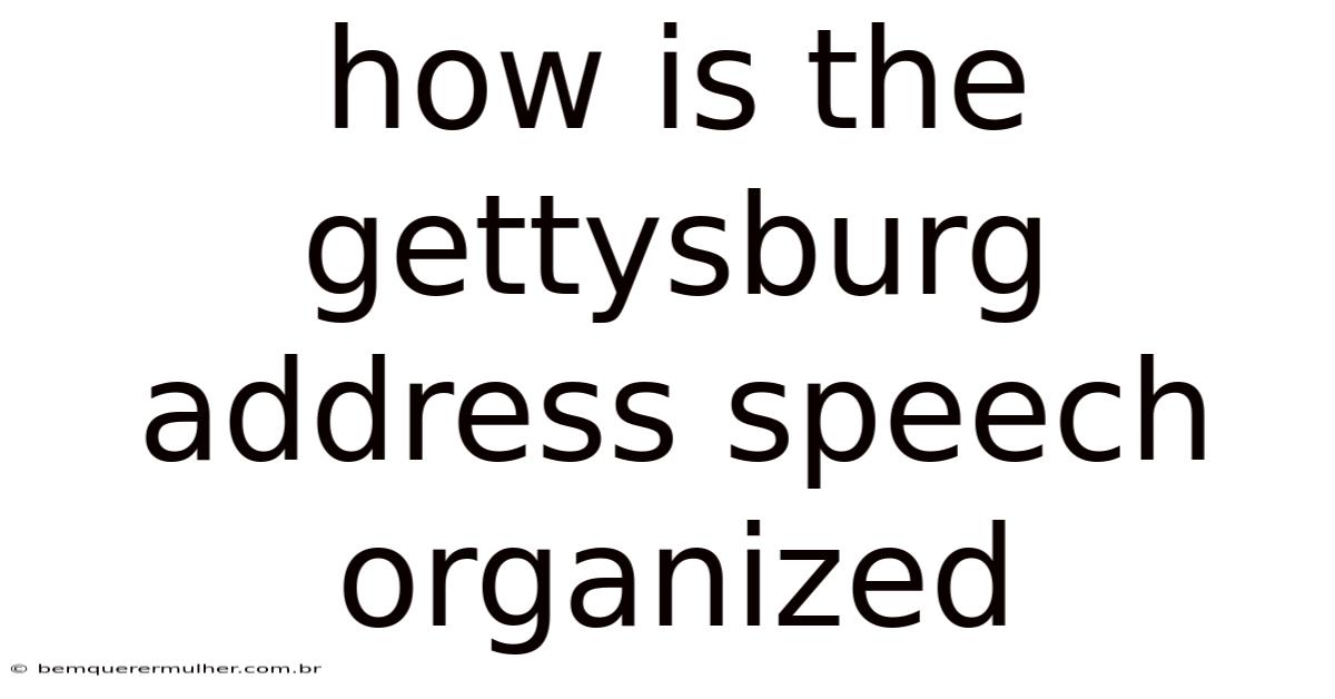 How Is The Gettysburg Address Speech Organized