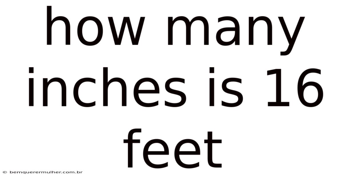 How Many Inches Is 16 Feet
