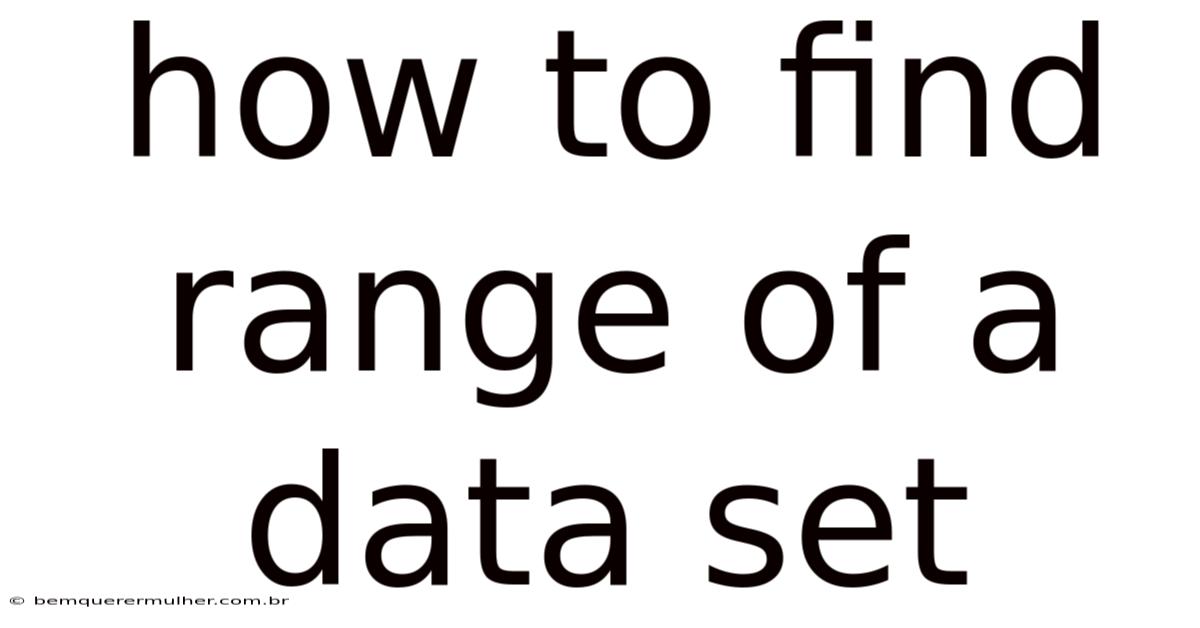 How To Find Range Of A Data Set