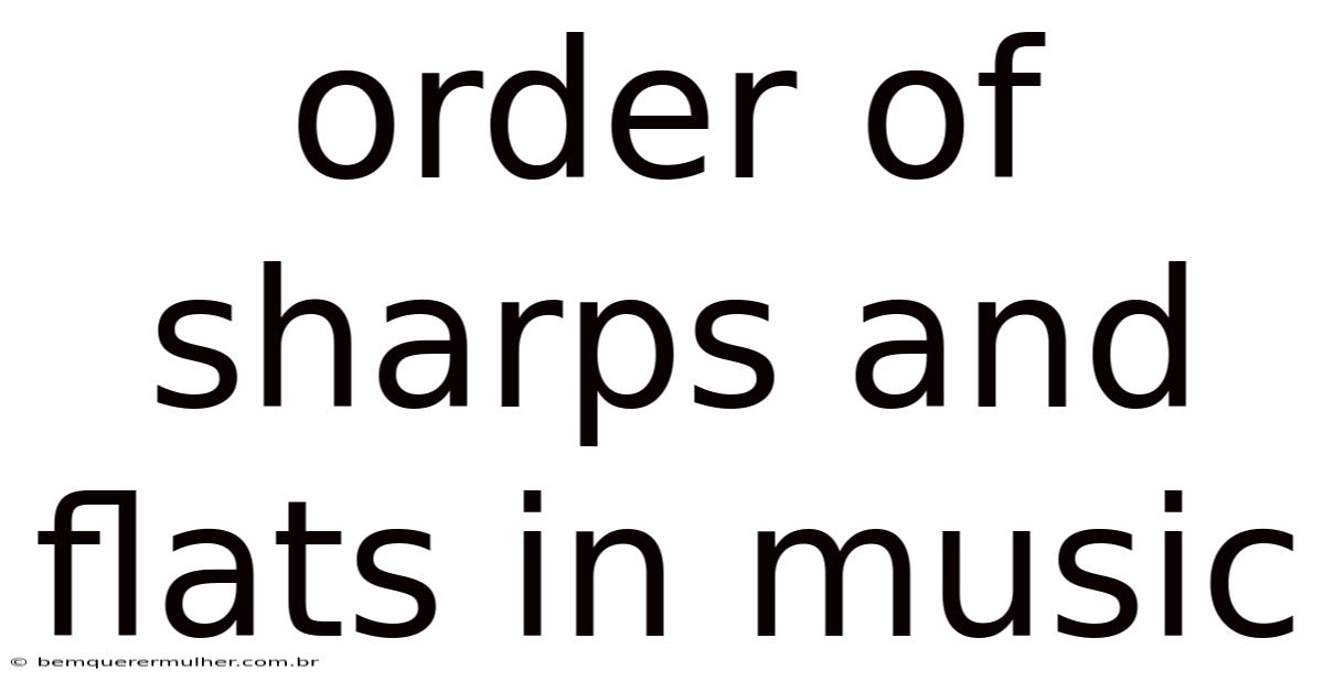Order Of Sharps And Flats In Music