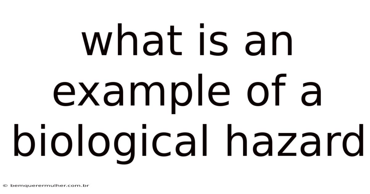 What Is An Example Of A Biological Hazard