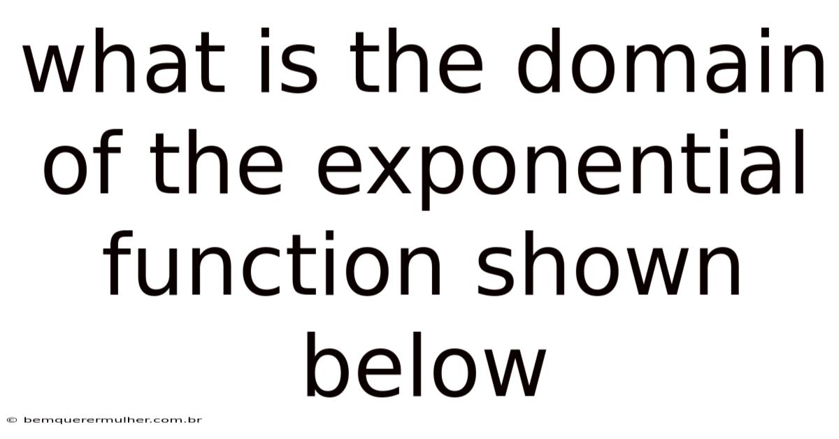 What Is The Domain Of The Exponential Function Shown Below
