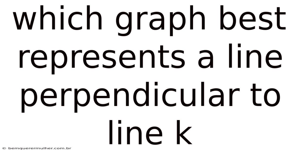 Which Graph Best Represents A Line Perpendicular To Line K